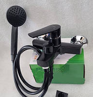 Змішувач для ванної із пластику PLAMIX Oscar-009 Black + душовий набір