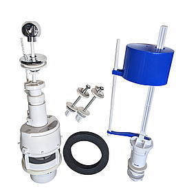 Зливний механізм зі штоковим зливом нижнього подавання