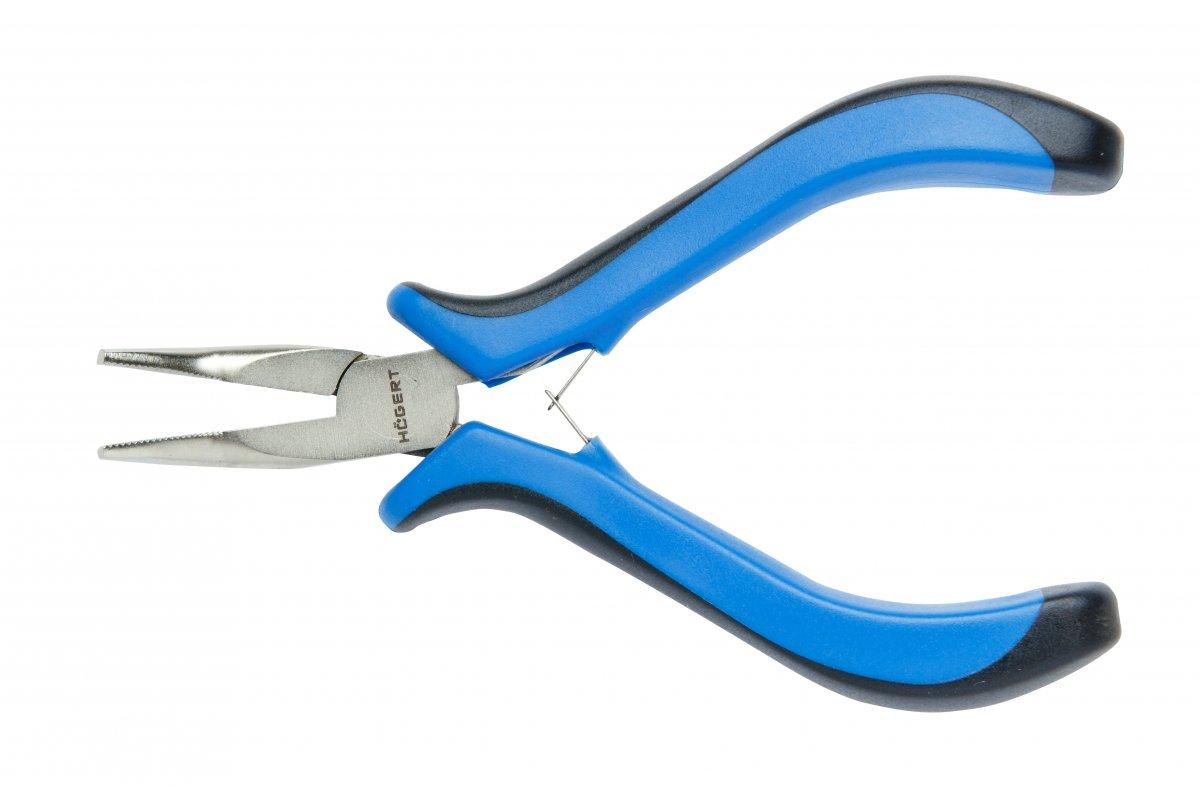 Прецизійні подовжені плоскогубці із загнутими губками 125 мм Hogert (HT1P056), фото 1
