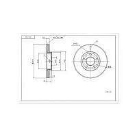 Диск гальмівний Audi 100 C4 передній (288mmx25mm) HART