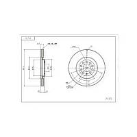 Диск гальмівний Volkswagen Bora, Golf 4, Skoda Octavia Tour, Audi A3 передній (312mmx25mm) HART