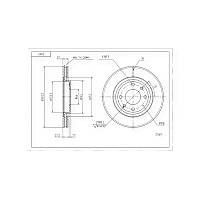 Диск гальмівний Citroen Berlingo-Peugeot Partner (2001-2008) передній (266mmx22mm) HART