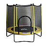 Батут FitToSky 152см Black з сіткою жовтий, фото 6