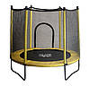Батут FitToSky 152см Black з сіткою жовтий, фото 8