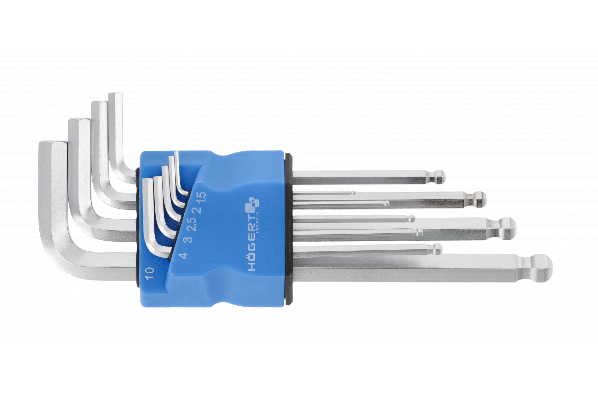 Г-подібні Torx ключі S2 Hogert набір шестигранників для майстра (HT1W825), фото 1