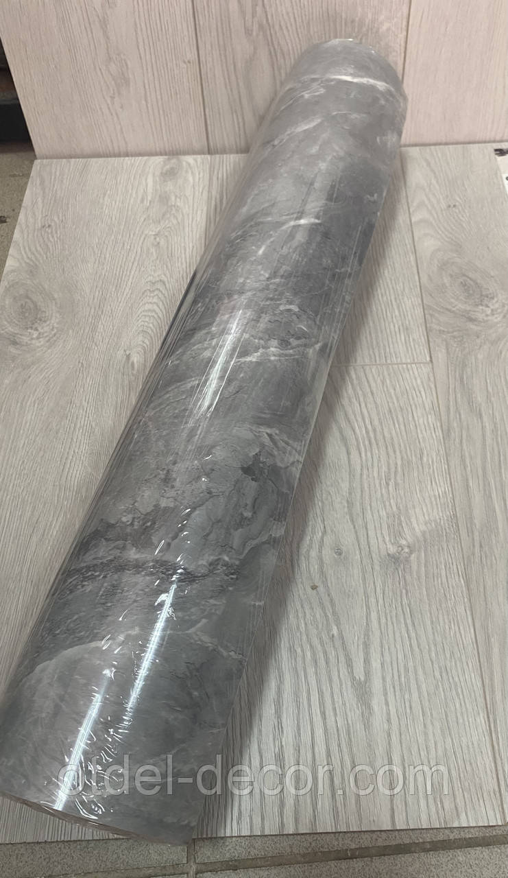 Панель самоклеюча декоративна мармур зелено-сірий( рулон 60*280см), фото 1