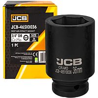 Головка торцевая ударная глубокая 3/4" 36 мм (6-гранная) JCB Tools JCB-46510036