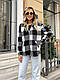 Модна жіноча картата флісова базова тепла сорочка в клітку осіння кофта на блискавці фліс полар, фото 4