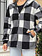 Модна жіноча картата флісова базова тепла сорочка в клітку осіння кофта на блискавці фліс полар, фото 9