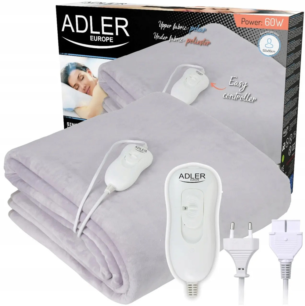 Ковдра з обігрівом 150х80 см ADLER AD 7425