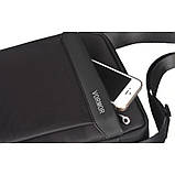 Сумка чоловіча через плече Барсетка месенджер Чорна, фото 7