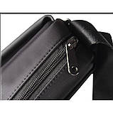Сумка чоловіча через плече Барсетка месенджер Чорна, фото 10