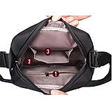 Сумка чоловіча через плече Барсетка месенджер Чорна, фото 6