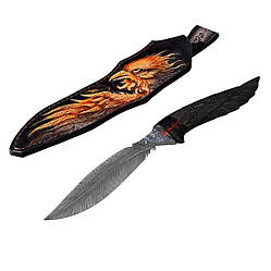 Туристичний подарунковий ніж Перо Фенікса сталь Х12МФ Gorillas BBQ KN206