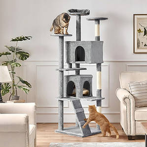 Кігтеточка будиночок для кішок 130 см сірий EDR207
