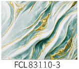 Панель самоклеюча декоративна мармур зелено-золотий ( рулон 60*280см), фото 3