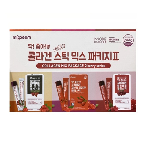 Mippeum Collagen Jelly Stick Mix Package berry series Желе з колагеном Ягоди, 45 стіків