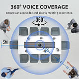 Конференц-колонка Bluetooth з мікрофоном 360°, шумоподавлення, USB-C, для Zoom/Teams/Skype, фото 2