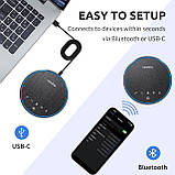Конференц-колонка Bluetooth з мікрофоном 360°, шумоподавлення, USB-C, для Zoom/Teams/Skype, фото 4