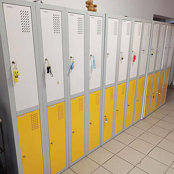 Шафа для одягу металева ШОМ-300/1/2 для шкільних роздягалень