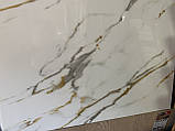 Панель самоклеюча декоративна мармур біло-золотий ( рулон 60*280см), фото 3