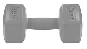 Гантель композитна PowerPlay 4124 Hercules 4 кг. Сіра (1 шт.)