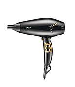 Електрофен VGR V-423 фен з іонізацією для сушіння укладання волосся з концентратором 2200 Вт Чорний