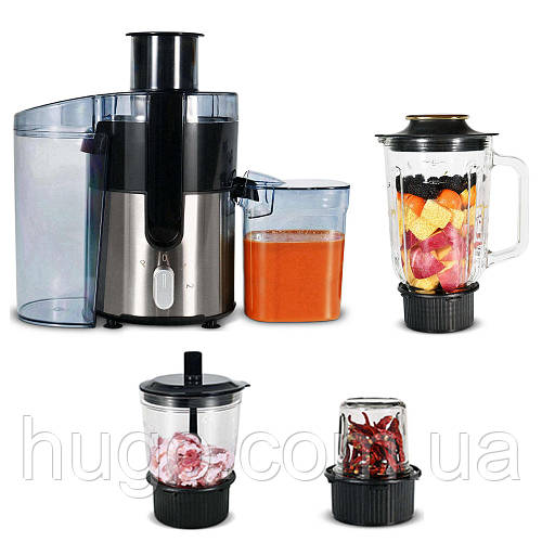 Кухоннийкомбайн4в1,3200Вт,TK00203/Соковитискач/Блендер/Кавомолка/Стаціонарнийподрібнювач