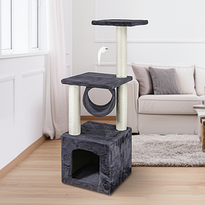 Кігтеточка будиночка дерев'яний сірий PH8005B-GR