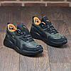 Чоловічі шкіряні кросівки (натуральна шкіра) хакі демісезонні, взуття для чоловіків на весну осінь, розміри 40-45, фото 2