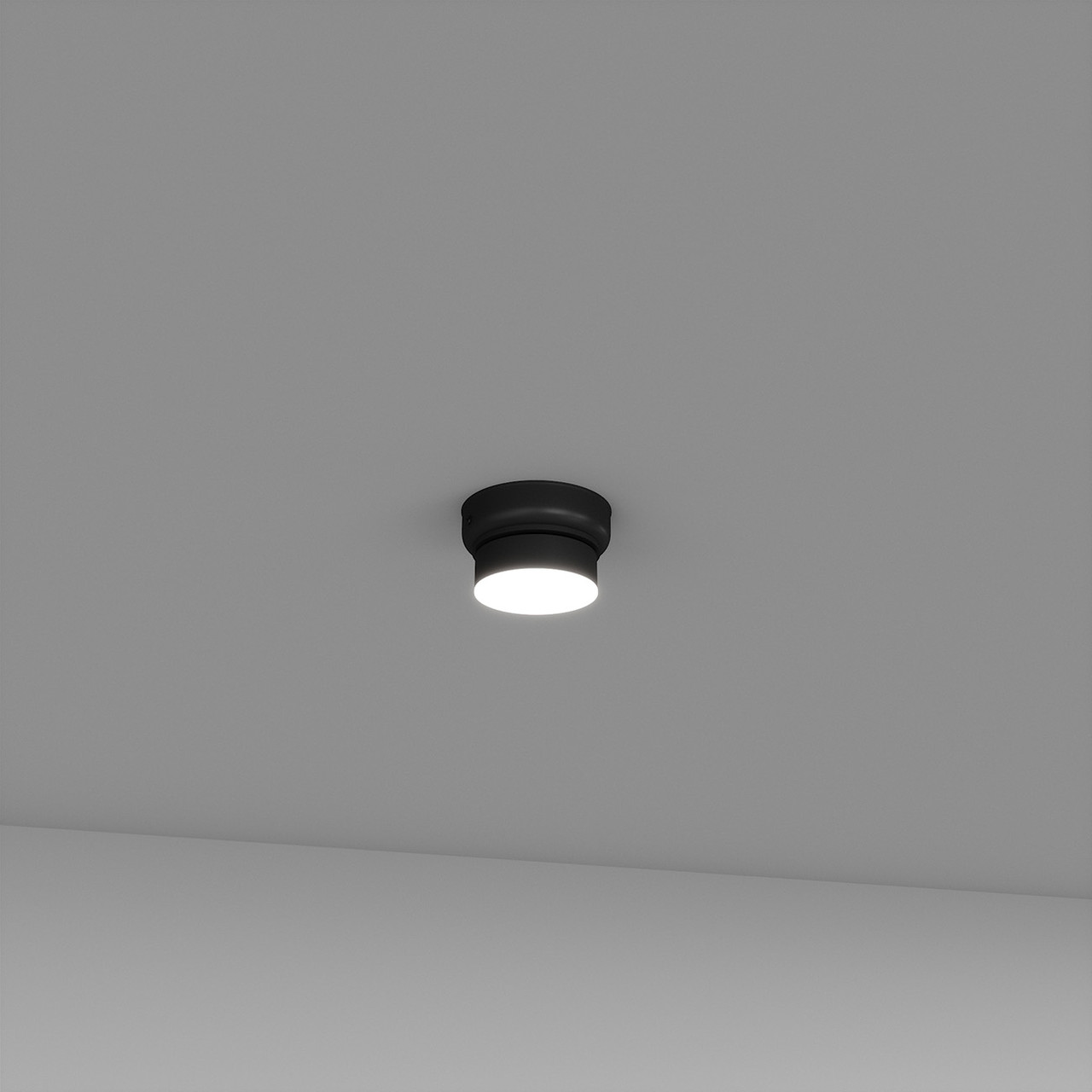 Стельовий світильник на 1 лампу чорний SV0002-1 BK 4000K