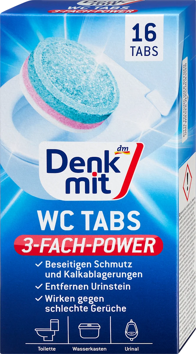 Таблетки для очищення унітазу Denkmit 16 шт х 25 г, фото 1