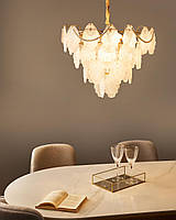 Гламурна скляна люстра ACARIGUA латунь