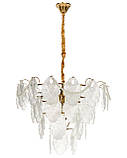 Гламурна скляна люстра ACARIGUA латунь, фото 4