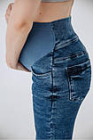 Джинси бойфренди для вагітних 42000 сині, фото 4