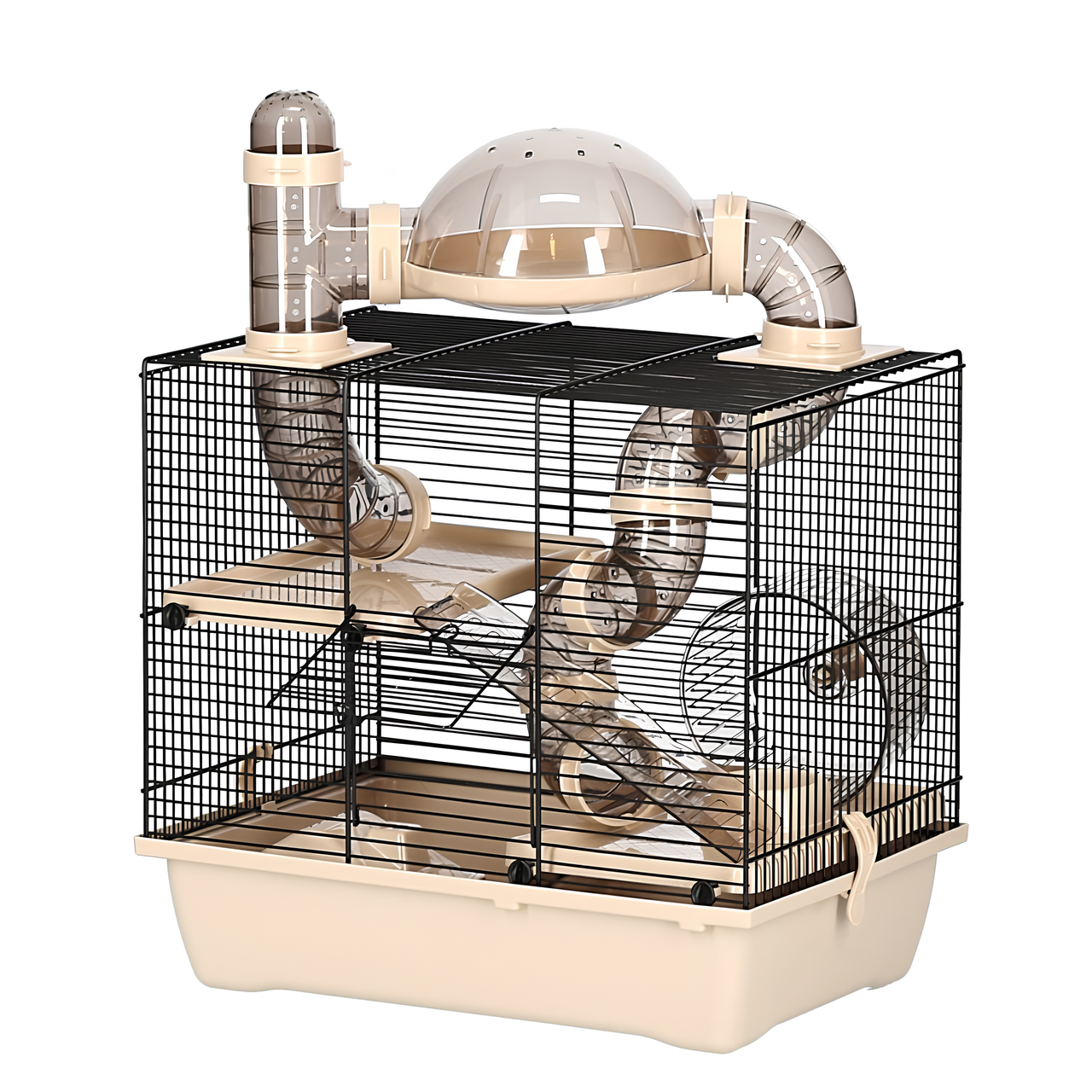 Клітка для хом'яка з тунелями TEDDY LUX з колесом і поверхами Клітки для мишей і дрібних гризунів, фото 1