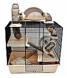 Клітка для хом'яка з тунелями TEDDY LUX з колесом і поверхами Клітки для мишей і дрібних гризунів, фото 2