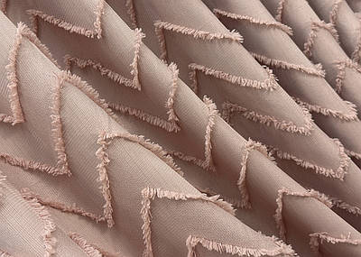 Шторна тканина Льон Букле. Колір пудровий. Код 1811ш