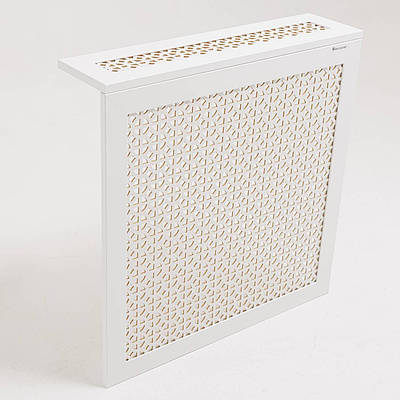 Декоративний екран з кришкою на батарею колір білий, 70 х 68 х 17 см