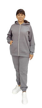 Теплий жіночий спортивний костюм на блискавці