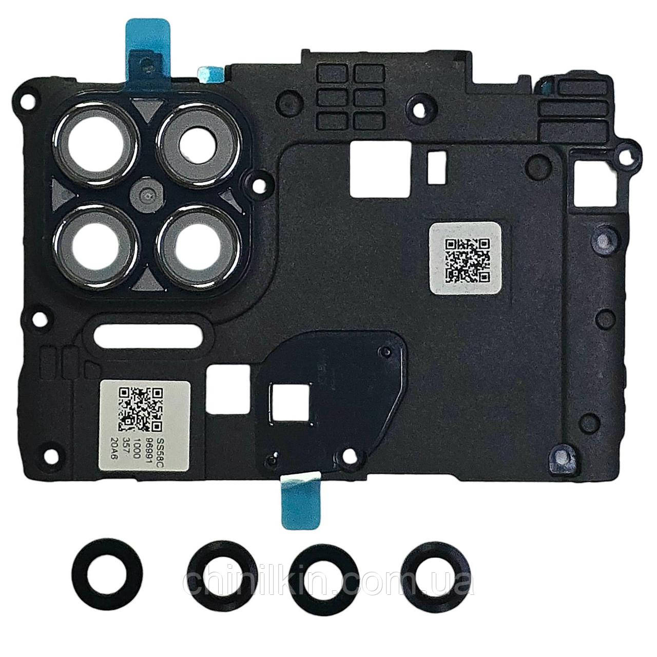 Скло камери для Motorola G9 Power with frame (комплект) Grey, фото 1