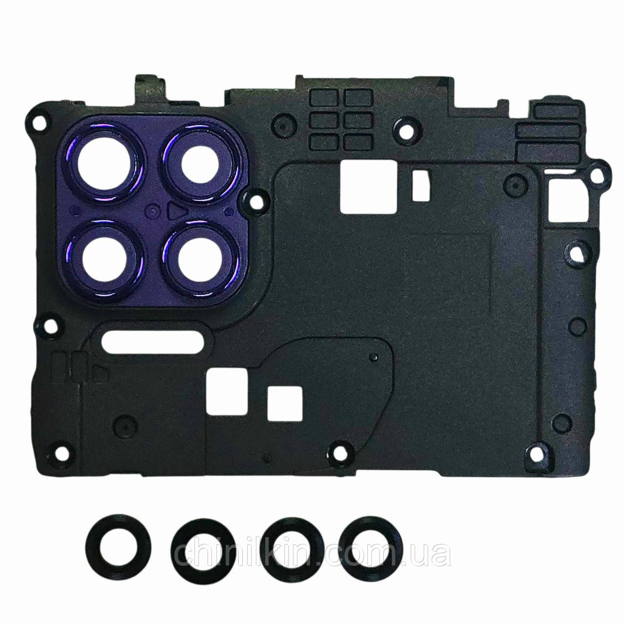 Скло камери для Motorola G9 Power with frame (комплект) Violet, фото 1