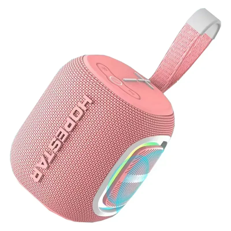 Портативна колонка — Hopestar P66 рожевий перламутр з світломузикой, фото 1