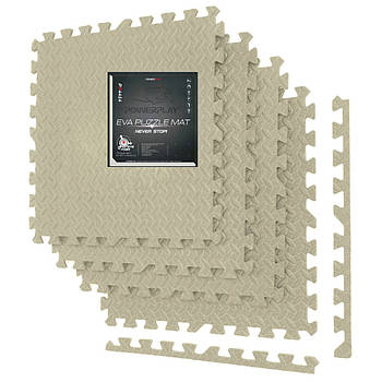 Мат-пазл (ластівчин хвіст) PowerPlay EVA Puzzle Mat 120 x 120 x 1.2 cм Оливковий