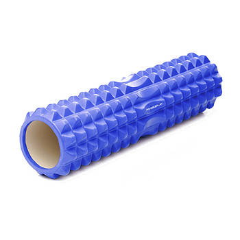Масажний ролик (роллер) PowerPlay 4406 EVA Massage Roller Синій (45x12см.)