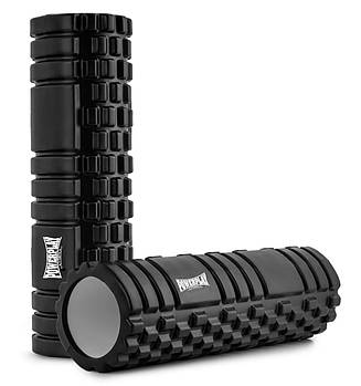 Масажний ролик (роллер) PowerPlay 4404 Massage Roller Чорний (45x14см.)