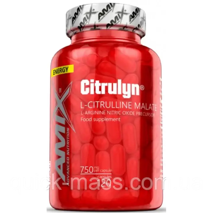 Цитрулін малат Amix CitruLyn 750mg - 120 капс, фото 1