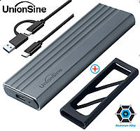 Зовнішня кишеня m.2 NVME SSD USB 3.0 + Type-C UnionSine US-E320-NVME-10G