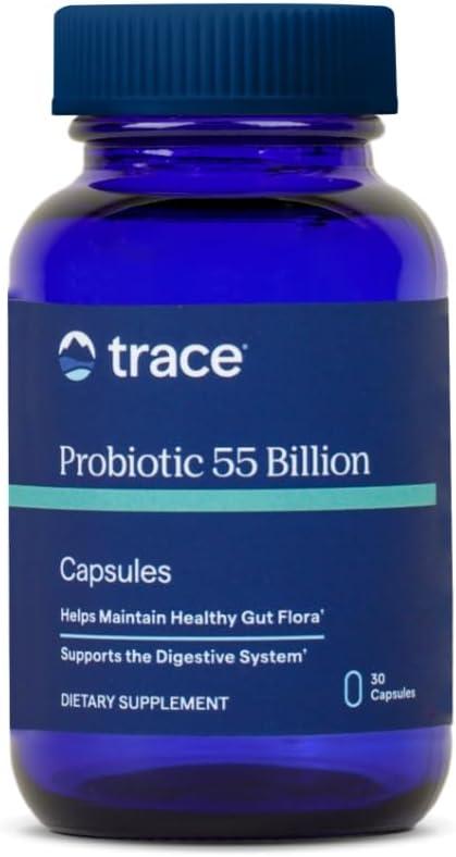 Trace Minerals Probiotic 55 Billion / Пробіотик 10 штамів біфідо- та лактобактерій 55 млрд КУО 30 капсул, фото 1