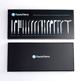 Набір електродів для дарсонвалів BactoSfera DARSONVAL, 17 шт. з коробкою-п’єдесталом